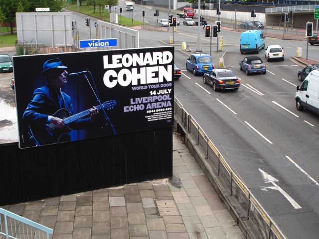 Leonard Cohen Billboard Advertising
